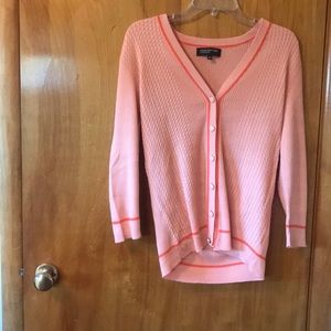 Jones New York Pink Button Up Sweater